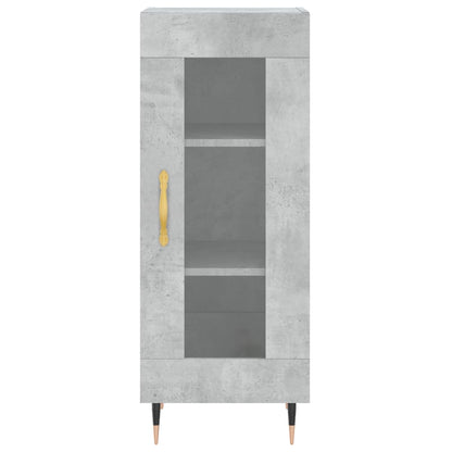Dressoir 34,5X34X90 Cm Bewerkt Hout Betongrijs
