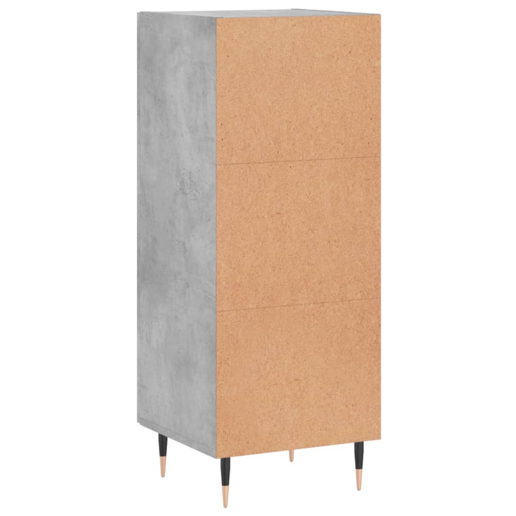 Dressoir 34,5X34X90 Cm Bewerkt Hout Betongrijs