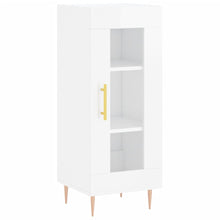 Dressoir 34,5X34X90 Cm Bewerkt Hout Hoogglans Wit