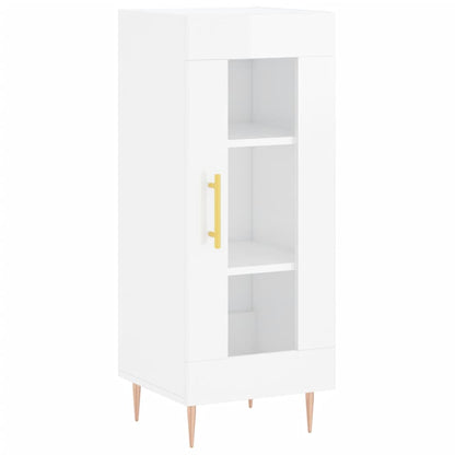 Dressoir 34,5X34X90 Cm Bewerkt Hout Hoogglans Wit