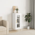 Sideboard 34.5x34x90 cm engineered wood high gloss white