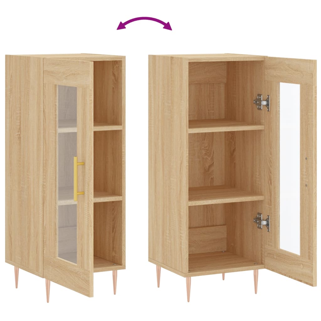Dressoir 34,5X34X90 Cm Bewerkt Hout Sonoma eiken