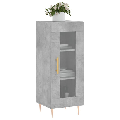 Dressoir 34,5X34X90 Cm Bewerkt Hout Betongrijs