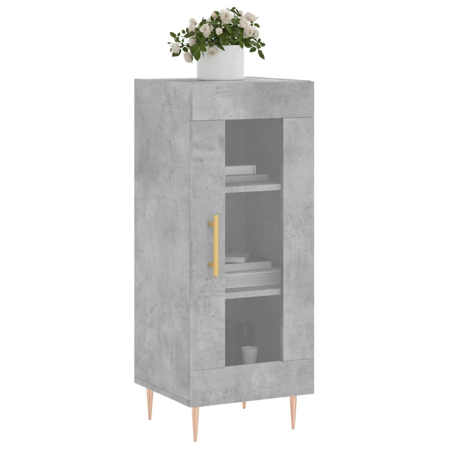 Dressoir 34,5X34X90 Cm Bewerkt Hout Betongrijs