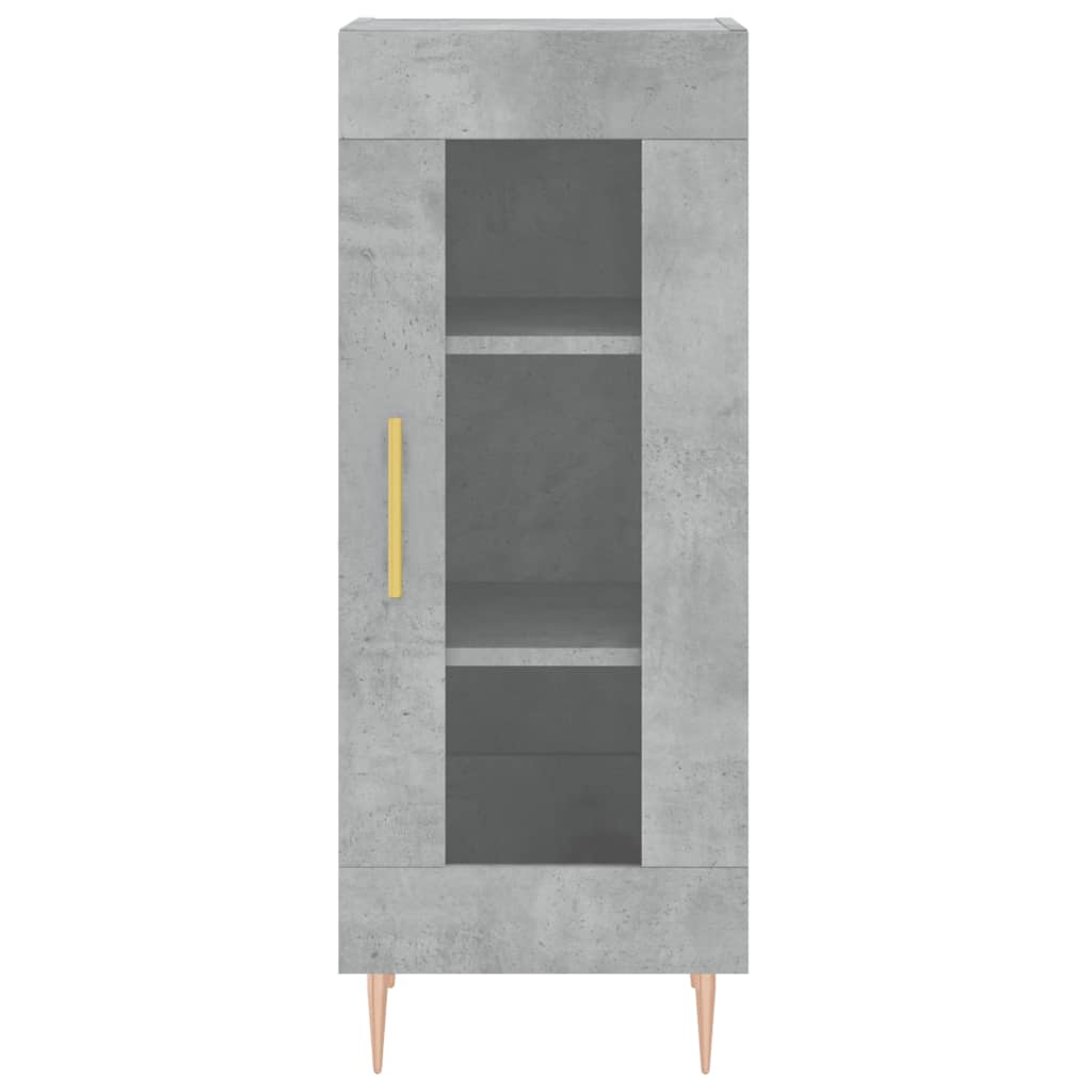 Dressoir 34,5X34X90 Cm Bewerkt Hout Betongrijs