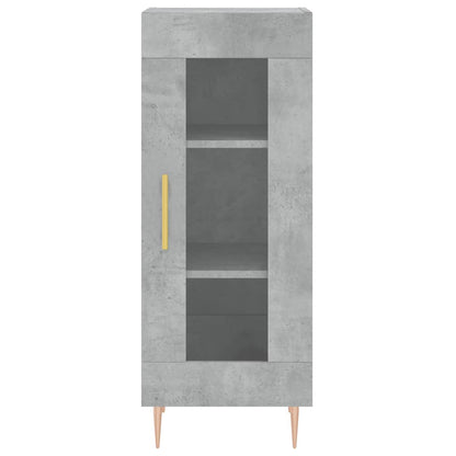 Dressoir 34,5X34X90 Cm Bewerkt Hout Betongrijs