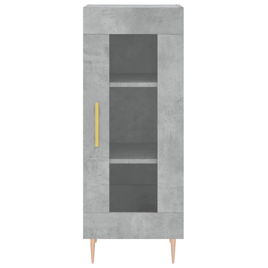 Dressoir 34,5X34X90 Cm Bewerkt Hout Betongrijs