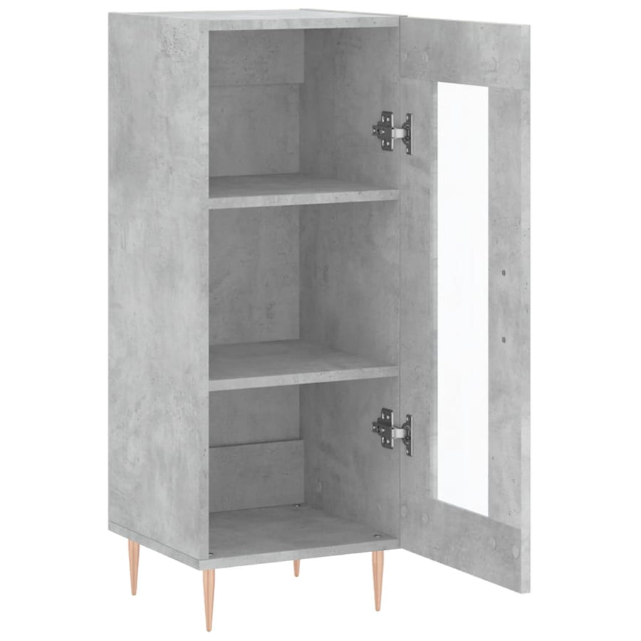 Dressoir 34,5X34X90 Cm Bewerkt Hout Betongrijs
