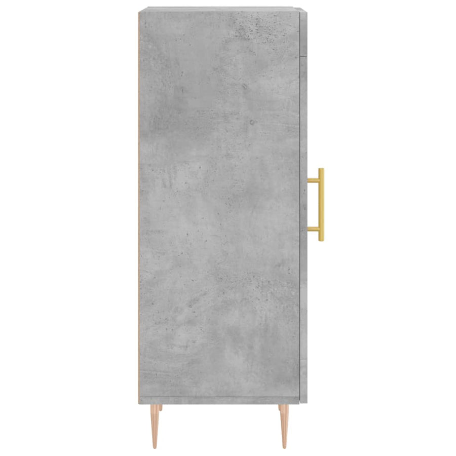 Dressoir 34,5X34X90 Cm Bewerkt Hout Betongrijs