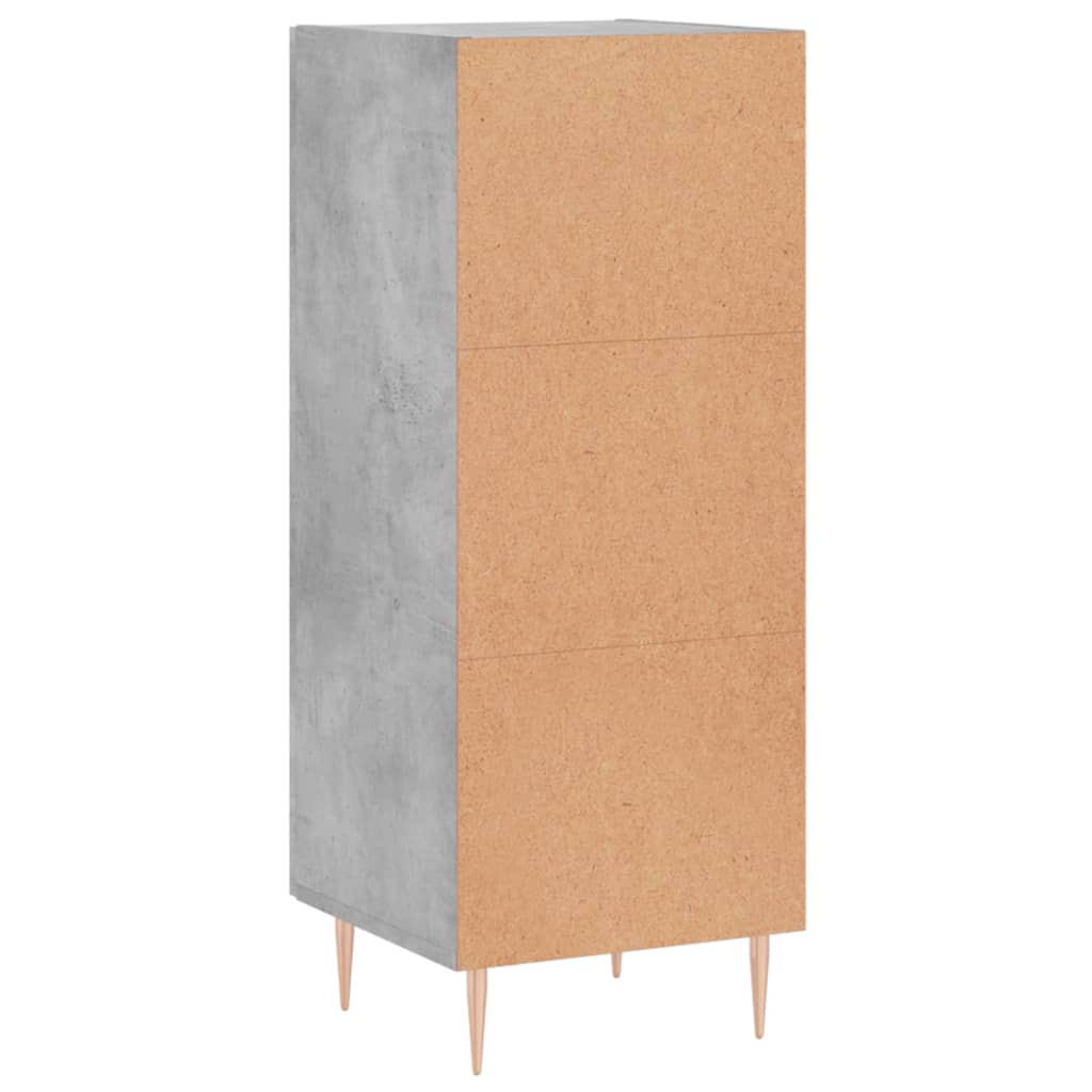 Dressoir 34,5X34X90 Cm Bewerkt Hout Betongrijs