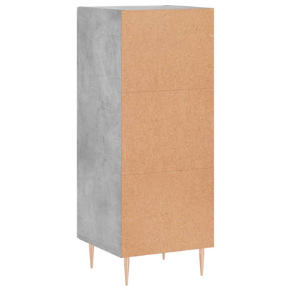 Dressoir 34,5X34X90 Cm Bewerkt Hout Betongrijs