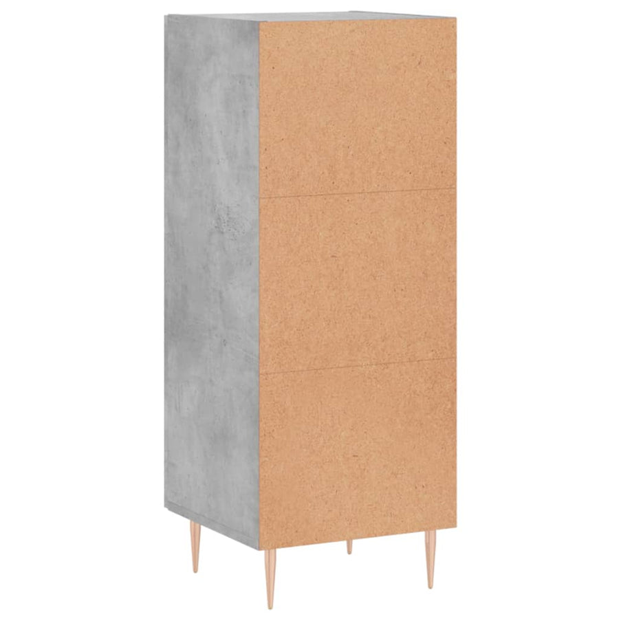 Dressoir 34,5X34X90 Cm Bewerkt Hout Betongrijs