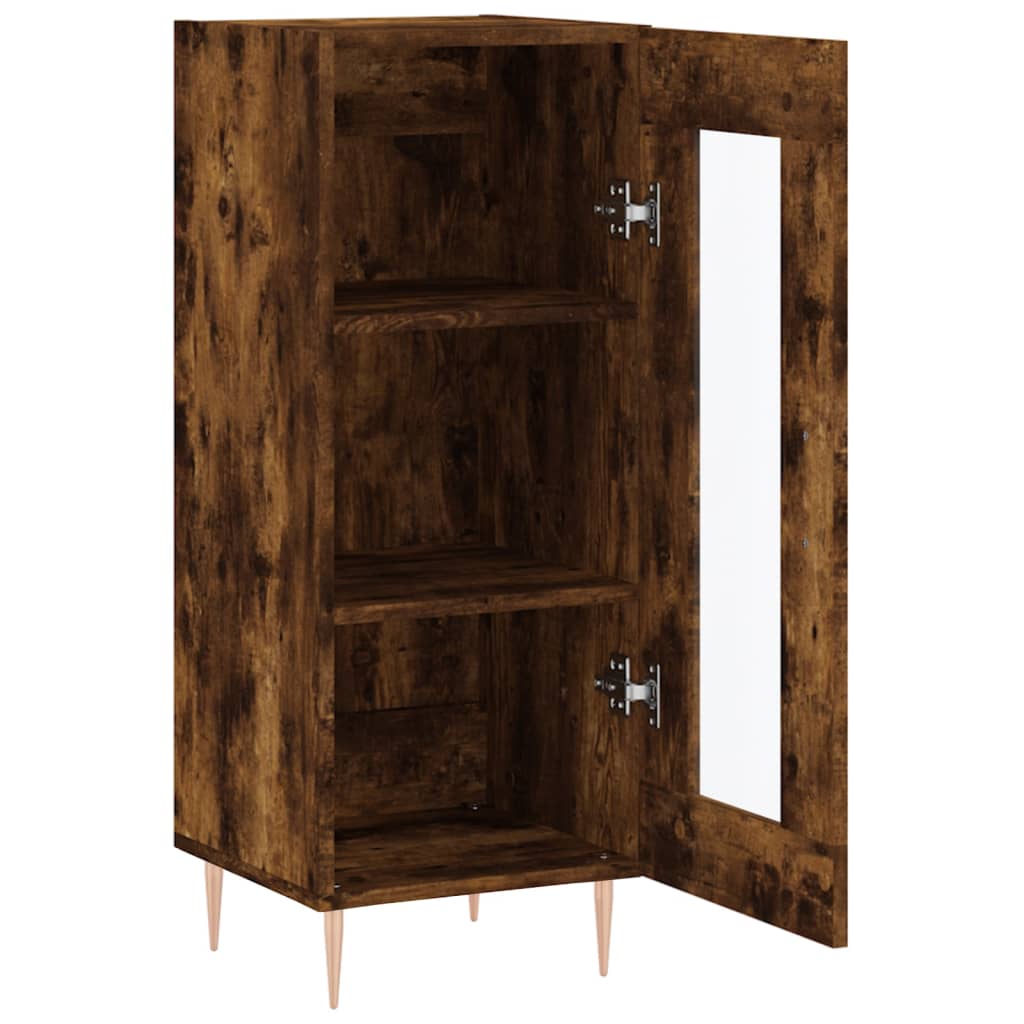 Dressoir 34,5X34X90 Cm Bewerkt Hout Gerookt Eiken