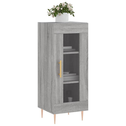 Dressoir 34,5X34X90 Cm Bewerkt Hout Grijs Sonoma Eikenkleurig