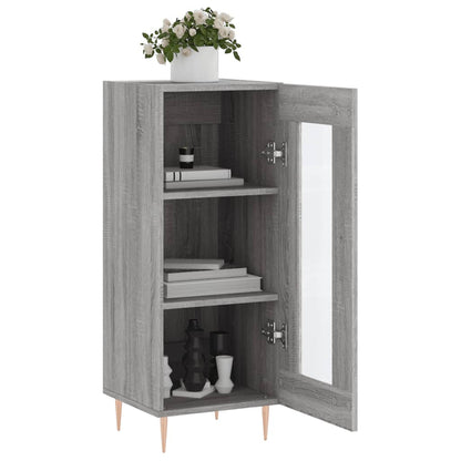Dressoir 34,5X34X90 Cm Bewerkt Hout Grijs Sonoma Eikenkleurig