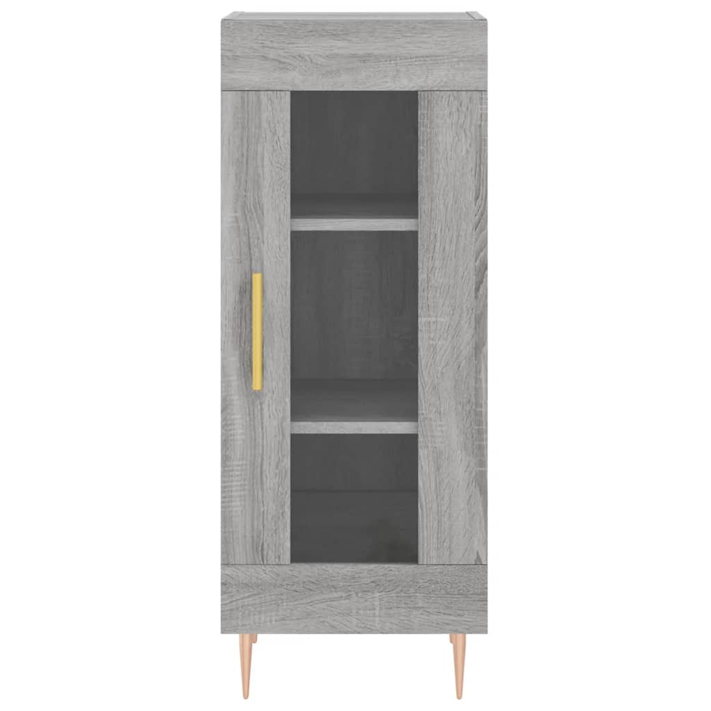 Dressoir 34,5X34X90 Cm Bewerkt Hout Grijs Sonoma Eikenkleurig