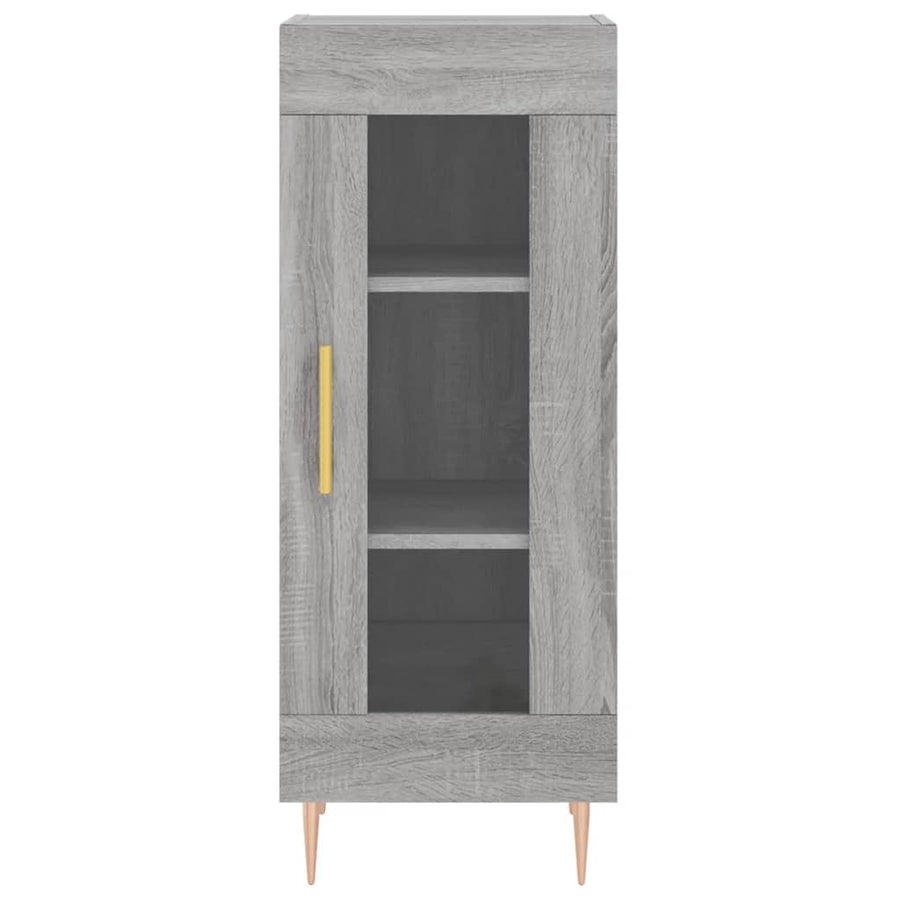Dressoir 34,5X34X90 Cm Bewerkt Hout Grijs Sonoma Eikenkleurig