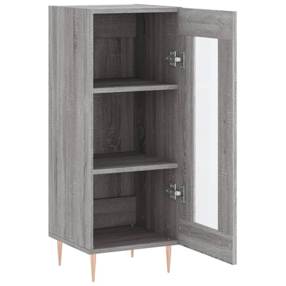 Dressoir 34,5X34X90 Cm Bewerkt Hout Grijs Sonoma Eikenkleurig