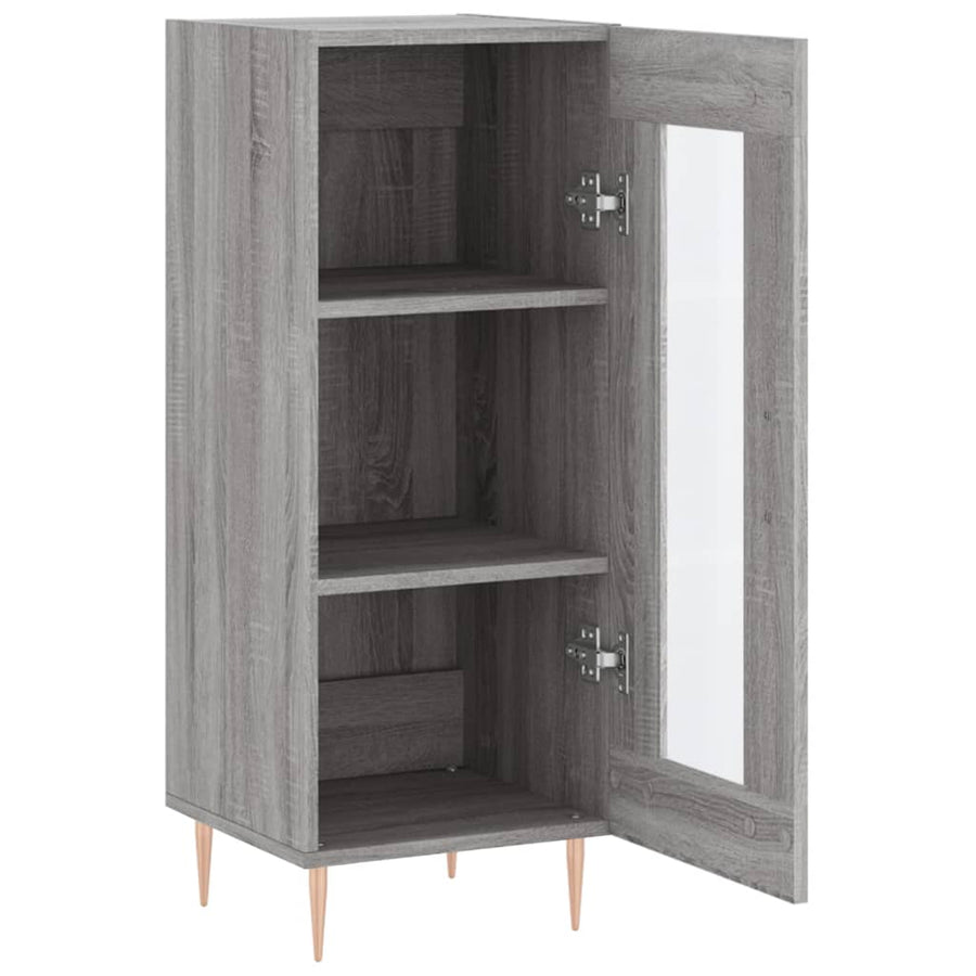 Dressoir 34,5X34X90 Cm Bewerkt Hout Grijs Sonoma Eikenkleurig