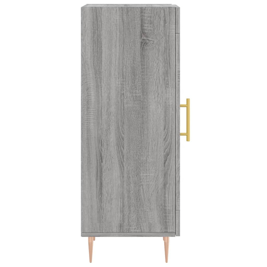 Dressoir 34,5X34X90 Cm Bewerkt Hout Grijs Sonoma Eikenkleurig