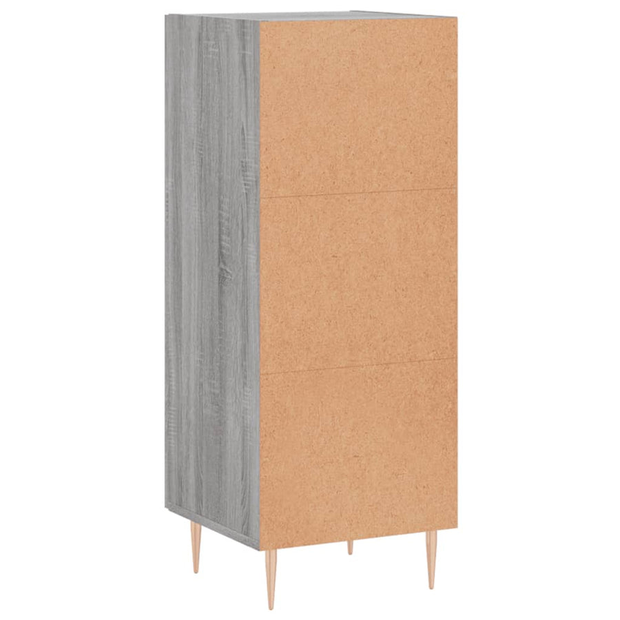 Dressoir 34,5X34X90 Cm Bewerkt Hout Grijs Sonoma Eikenkleurig