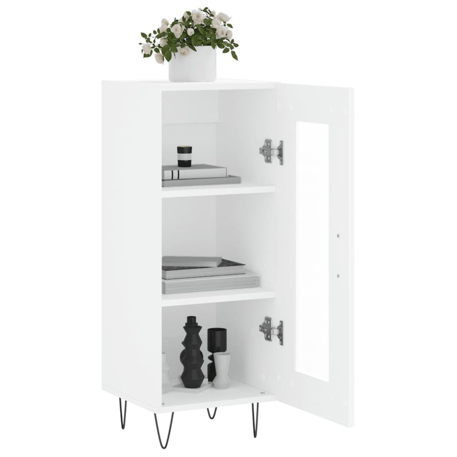 Dressoir 34,5X34X90 Cm Bewerkt Hout Wit