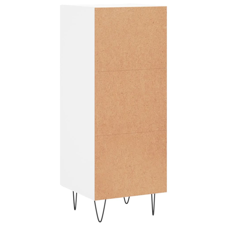 Dressoir 34,5X34X90 Cm Bewerkt Hout Wit