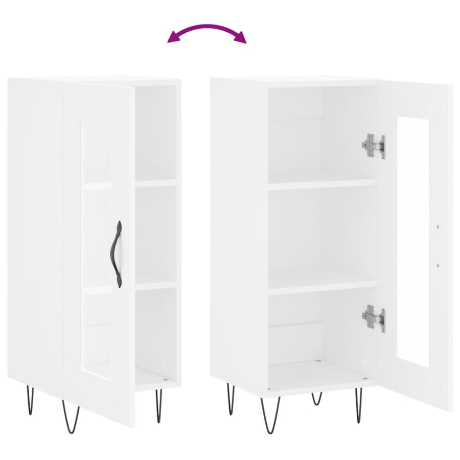 Dressoir 34,5X34X90 Cm Bewerkt Hout Wit