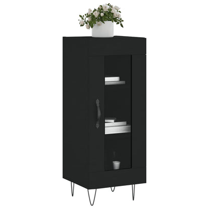 Dressoir 34,5X34X90 Cm Bewerkt Hout Zwart