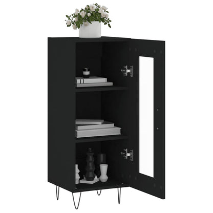 Dressoir 34,5X34X90 Cm Bewerkt Hout Zwart