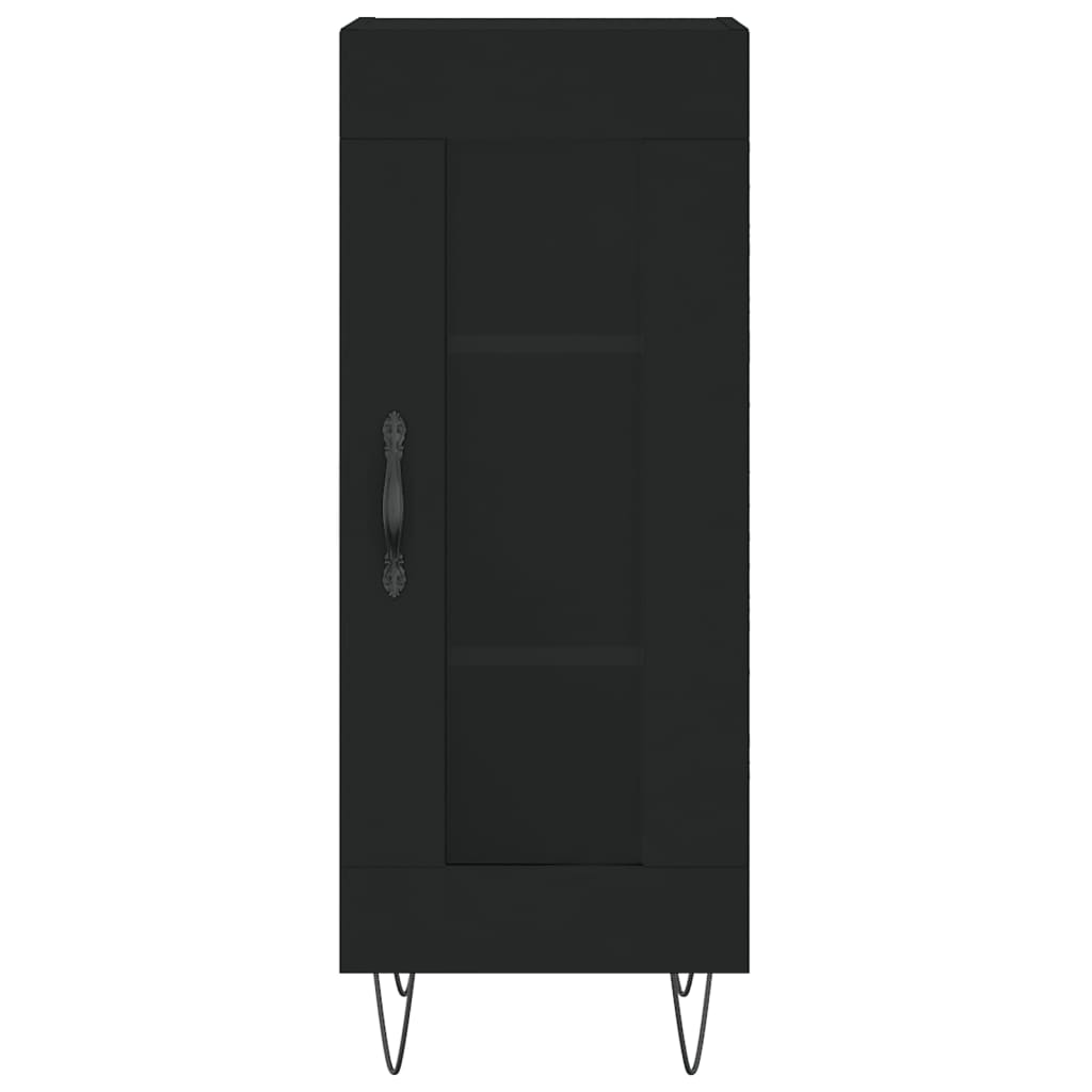 Dressoir 34,5X34X90 Cm Bewerkt Hout Zwart