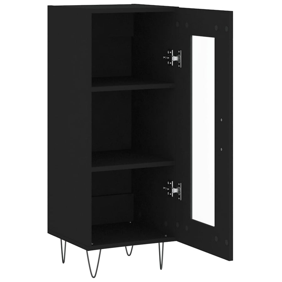 Dressoir 34,5X34X90 Cm Bewerkt Hout Zwart