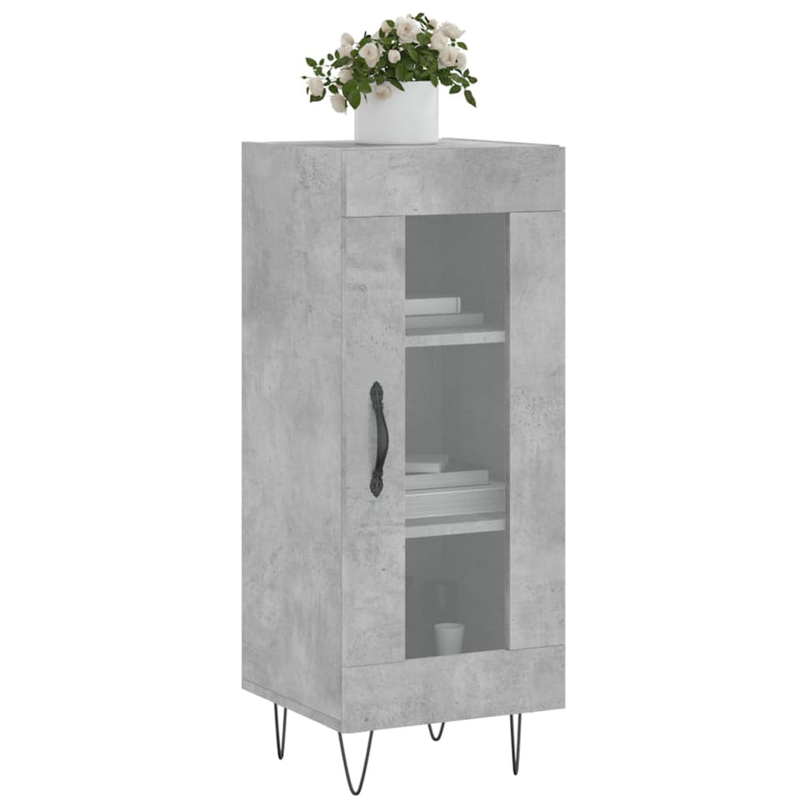 Dressoir 34,5X34X90 Cm Bewerkt Hout Betongrijs