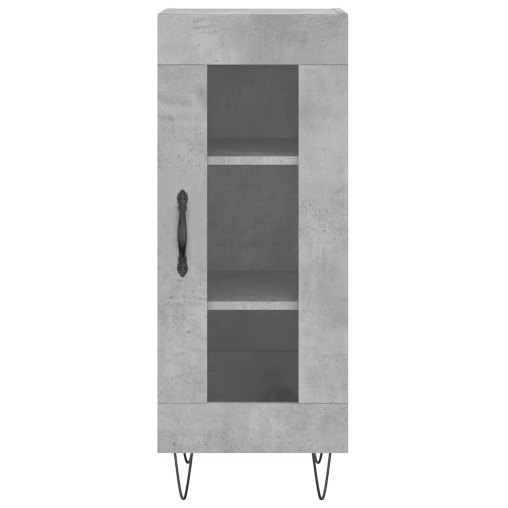 Dressoir 34,5X34X90 Cm Bewerkt Hout Betongrijs