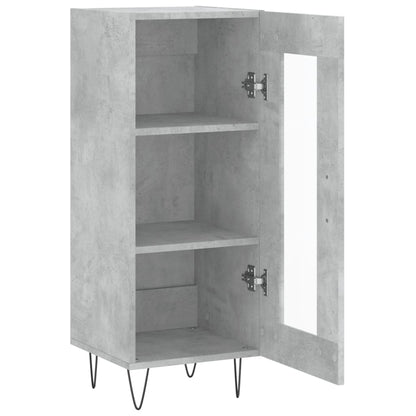 Dressoir 34,5X34X90 Cm Bewerkt Hout Betongrijs