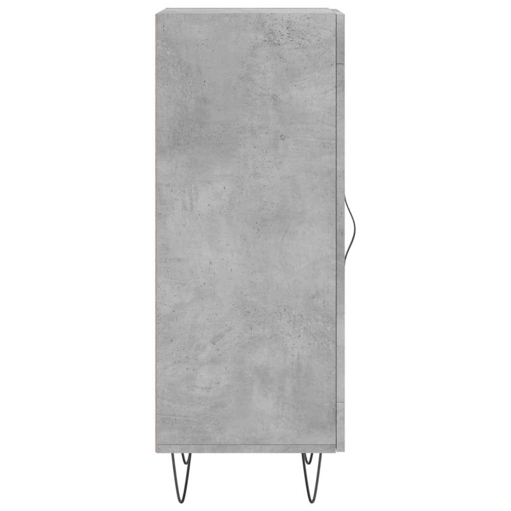 Dressoir 34,5X34X90 Cm Bewerkt Hout Betongrijs