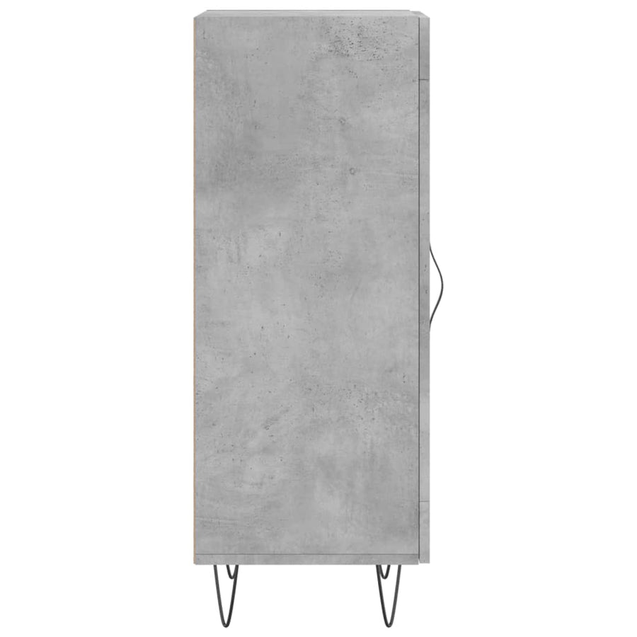 Dressoir 34,5X34X90 Cm Bewerkt Hout Betongrijs