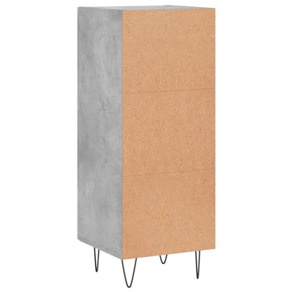 Dressoir 34,5X34X90 Cm Bewerkt Hout Betongrijs
