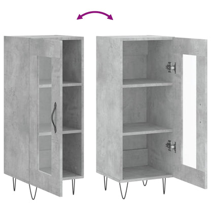 Dressoir 34,5X34X90 Cm Bewerkt Hout Betongrijs