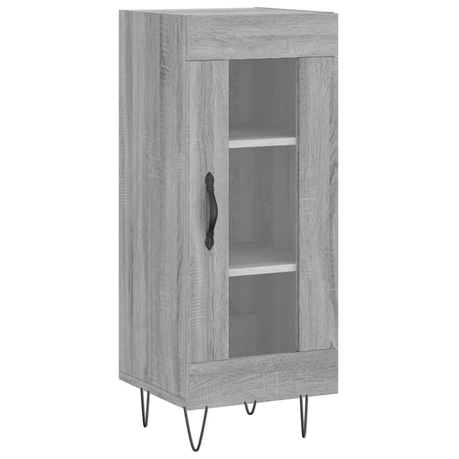 Dressoir 34,5X34X90 Cm Bewerkt Hout Grijs Sonoma Eikenkleurig