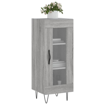 Dressoir 34,5X34X90 Cm Bewerkt Hout Grijs Sonoma Eikenkleurig