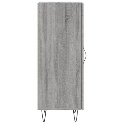 Dressoir 34,5X34X90 Cm Bewerkt Hout Grijs Sonoma Eikenkleurig
