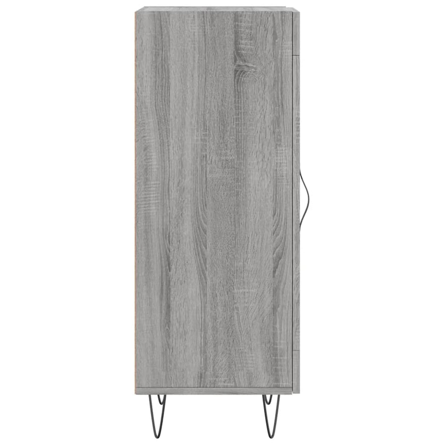 Dressoir 34,5X34X90 Cm Bewerkt Hout Grijs Sonoma Eikenkleurig