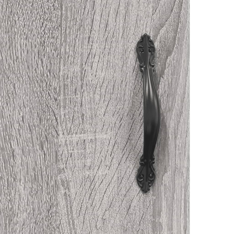 Dressoir 34,5X34X90 Cm Bewerkt Hout Grijs Sonoma Eikenkleurig