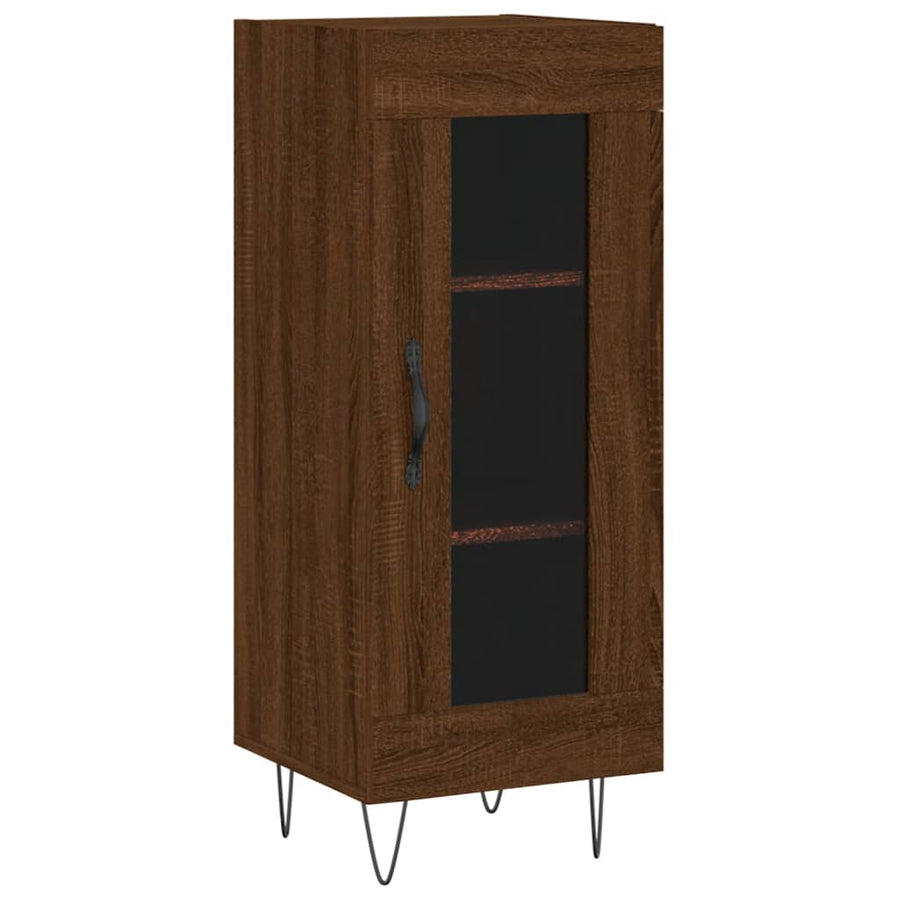 Dressoir 34,5X34X90 Cm Bewerkt Hout Bruin Eikenkleur