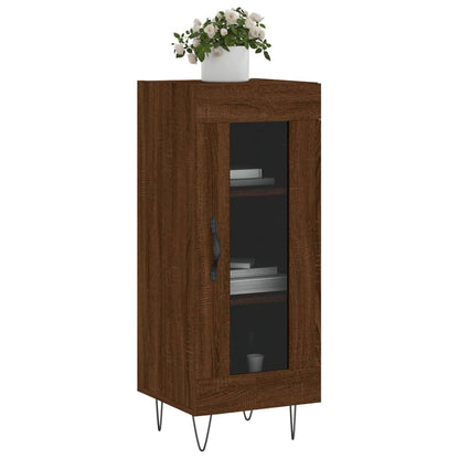 Dressoir 34,5X34X90 Cm Bewerkt Hout Bruin Eikenkleur