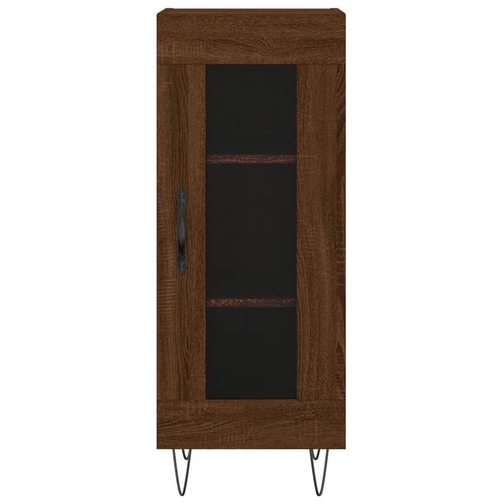 Dressoir 34,5X34X90 Cm Bewerkt Hout Bruin Eikenkleur