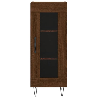 Dressoir 34,5X34X90 Cm Bewerkt Hout Bruin Eikenkleur