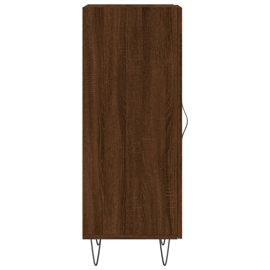 Dressoir 34,5X34X90 Cm Bewerkt Hout Bruin Eikenkleur