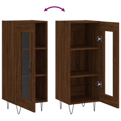 Dressoir 34,5X34X90 Cm Bewerkt Hout Bruin Eikenkleur